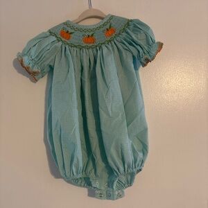 24m pumpkin bubble romper